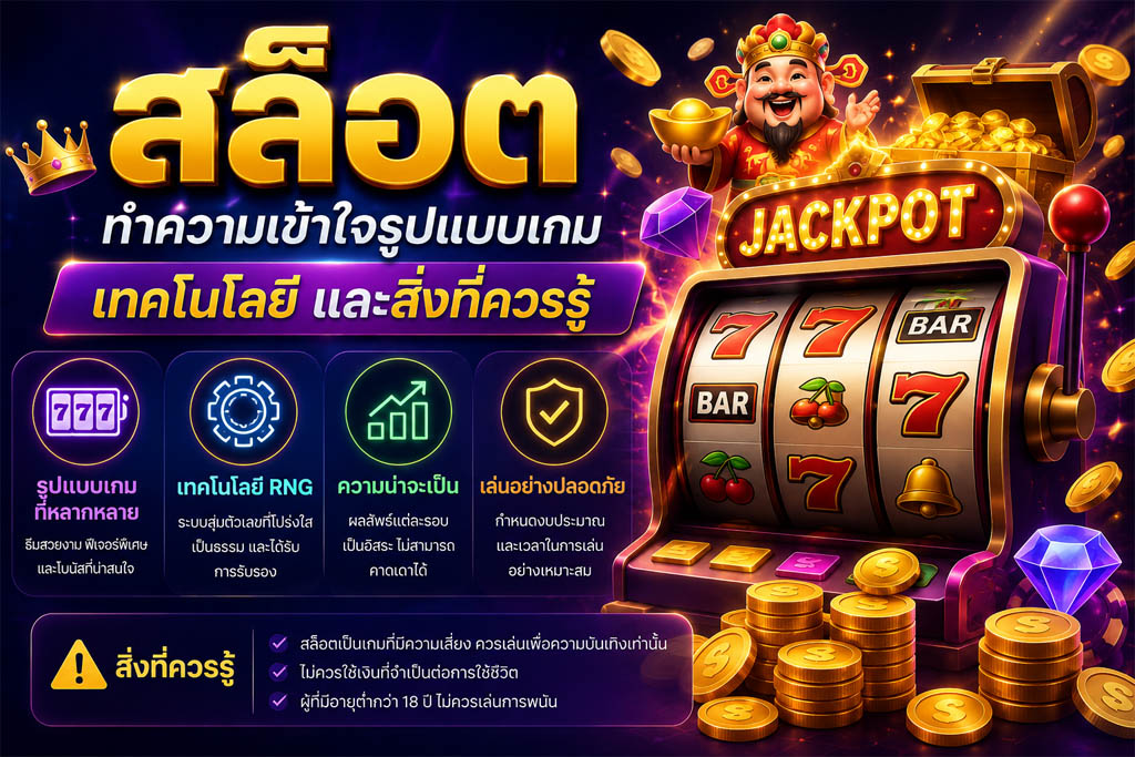 Read more about the article สล็อต: ทำความเข้าใจรูปแบบเกม เทคโนโลยี และสิ่งที่ควรรู้