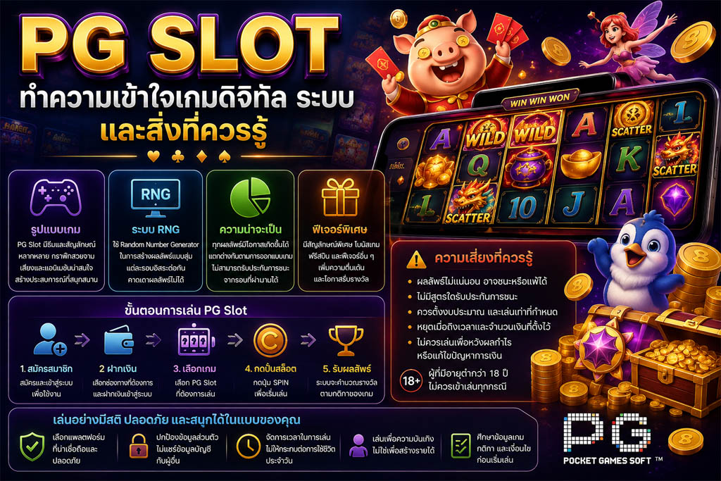 Read more about the article PG Slot: ทำความเข้าใจเกมดิจิทัล ระบบ และสิ่งที่ควรรู้