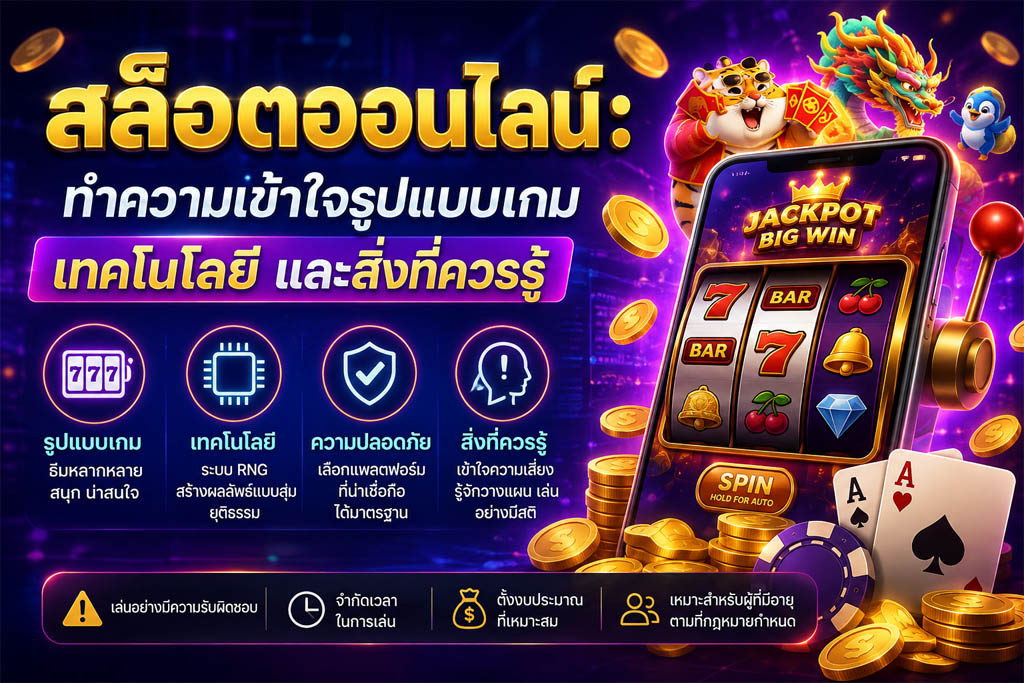 Read more about the article สล็อตออนไลน์: ทำความเข้าใจรูปแบบเกม เทคโนโลยี และสิ่งที่ควรรู้